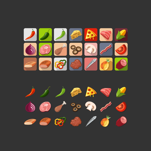 Pizza design with the title 'Pizza Ingridients'