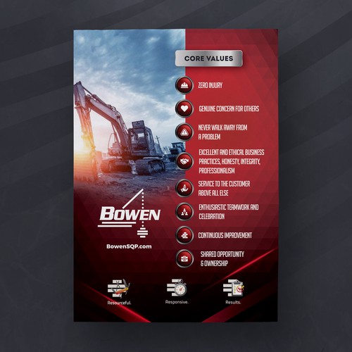 Crane design with the title 'Construction Flyer Template'