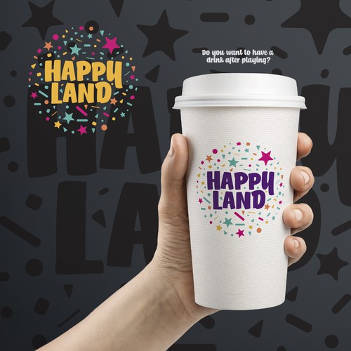 Happy brand with the title 'Funny and kids logo.'