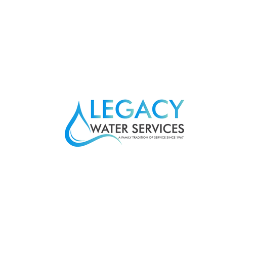 Aqua logo with the title 'Logo for water services'