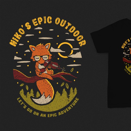 Hipster t-shirt with the title 'Fox Design'