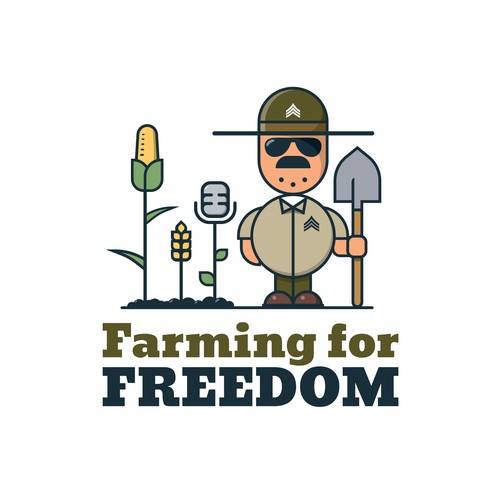 Microphone design with the title 'Farming for Freedom'