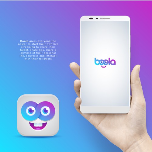 Android logo with the title 'Boola App Logo'