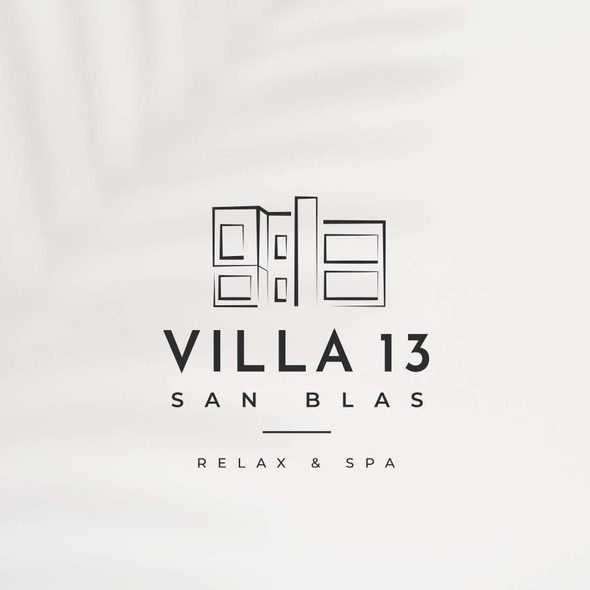 Hotel logo with the title 'Modern and crisp logo design for a luxurious villa '