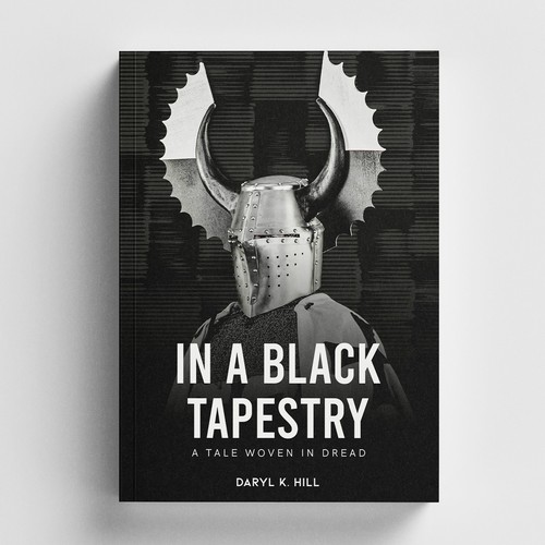 Black book cover with the title 'In A Black Tapestry'