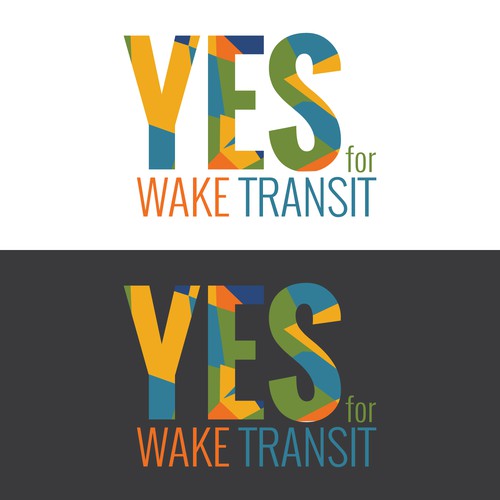 Politics logo with the title 'Yes for Wake Transit Logo Design'