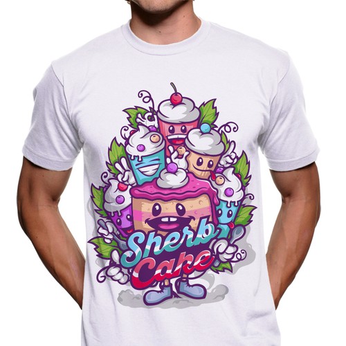 Retail t-shirt with the title ' T-shirt Design-Sherb Cake'