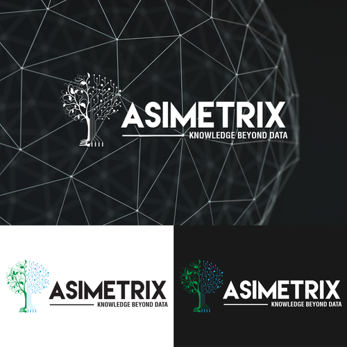 App brand with the title 'Asimetrix Logo Concept for Indsutry'