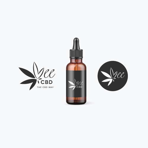 Oil brand with the title 'A modern CBD brand logo'