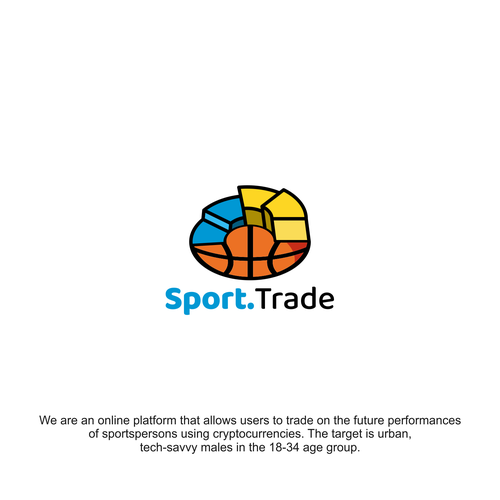 Trading logo with the title 'sport + trade design concept'