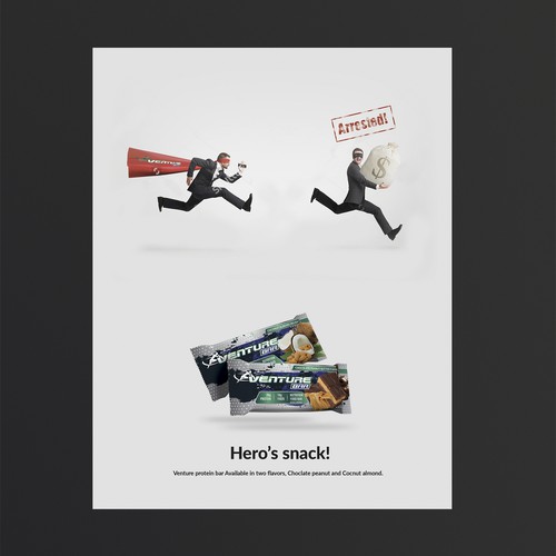 Magazine ad design with the title 'Venture'