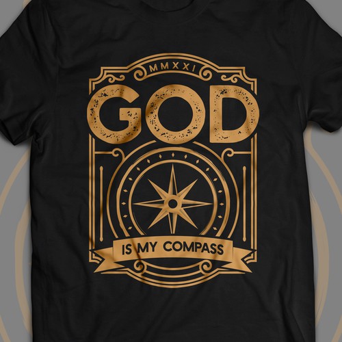 Compass design with the title 'God is my compass'