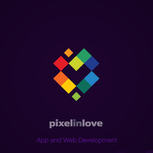 Love logo with the title 'Logo design for Pixel In Love'
