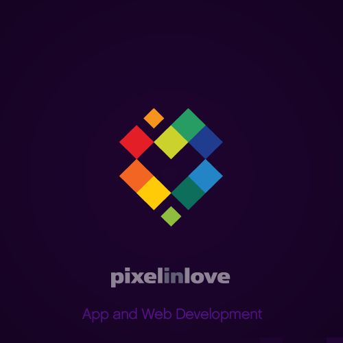 Share the love logo with the title 'Logo design for Pixel In Love'