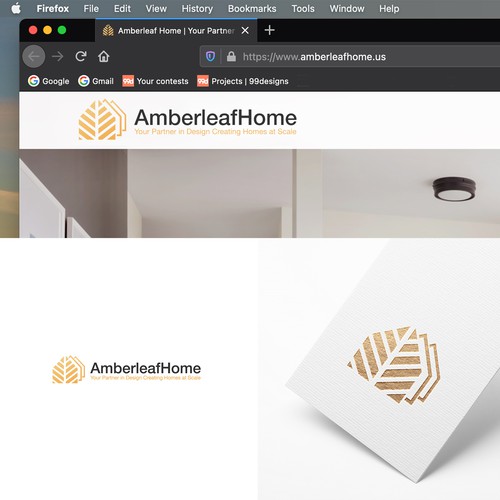 Building design with the title 'Logo for cabinet/house manufacturer'