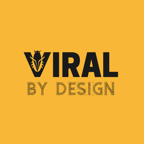 Blueprint design with the title 'Logo for a Viral business'
