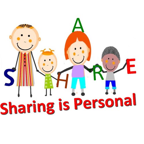 Friendship design with the title 'Group sharing'