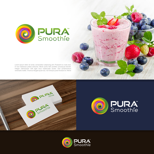 Juice design with the title 'Logo for Pura Smoothie'