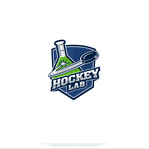 Sports logo with the title 'Hockey Lab'