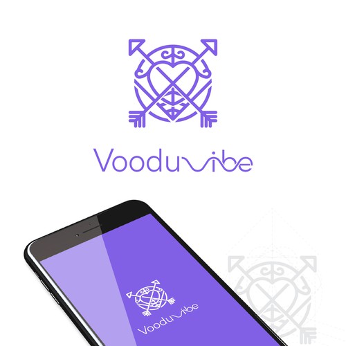 Voodoo design with the title 'VooduVibe Social App Logo'