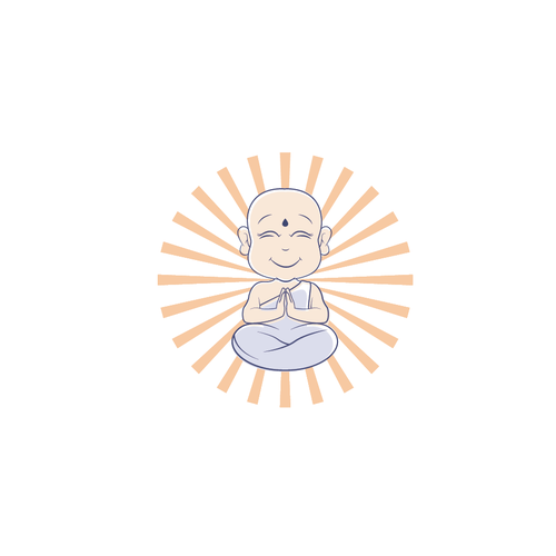 Buddha logo with the title 'Logo for child meditation'