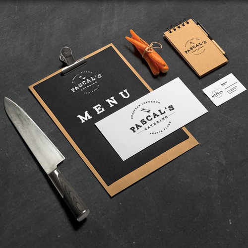 Menu logo with the title 'Logo and presentation for Pascal's'