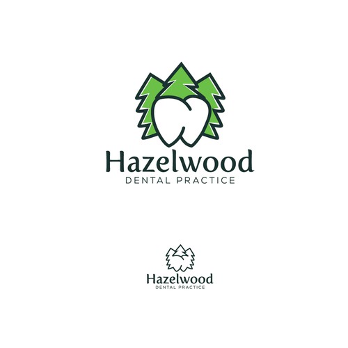 Wood brand with the title 'Dentist logo'