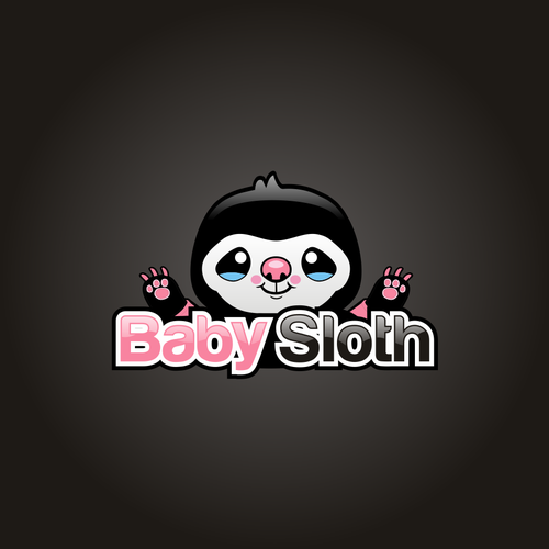 Bitcoin logo with the title 'Baby Sloth logo design'