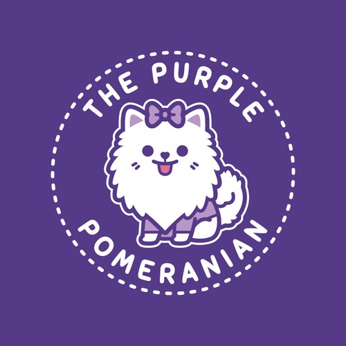 Puppy logo with the title 'Logo concept for pet clothing.'