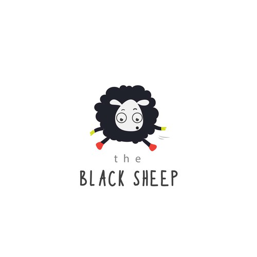 Sheep logo with the title 'Black Sheep logo design'