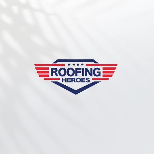 Roof design with the title 'ROOFING HEROES'
