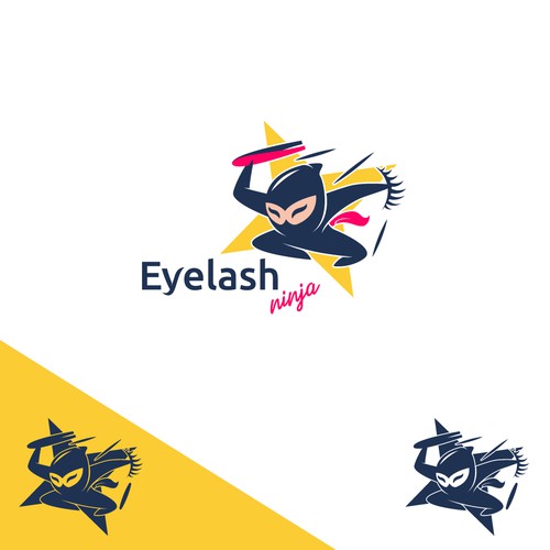 Eyelash design with the title 'Eyelash Ninja'