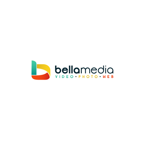Video production logo with the title 'Cool logo design for Bella Media.'