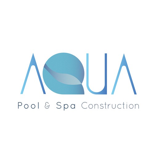 Pool logo with the title 'Aqua logo'