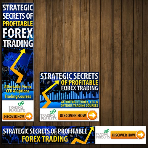 Call to action design with the title 'New banner ad wanted for Trading Pursuits'