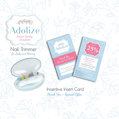 Nail design with the title 'Incentive Insert Card (Thank You Card)'