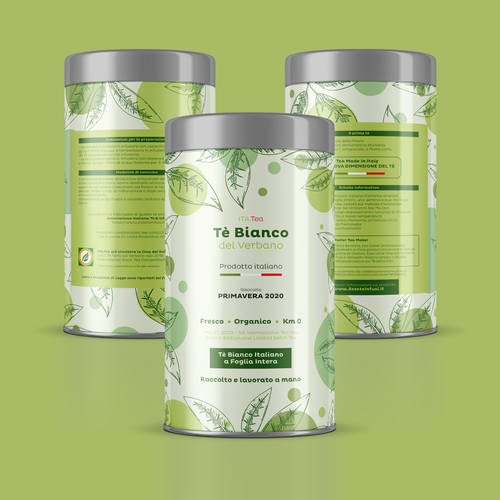 Italian label with the title 'Tè Bianco'
