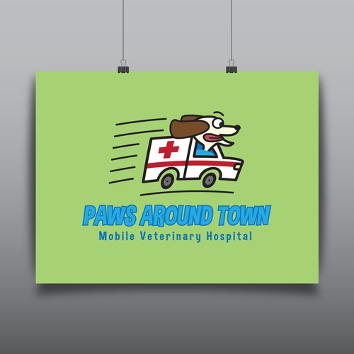 Funny brand with the title 'Logo for mobile veterinary hospital v1'
