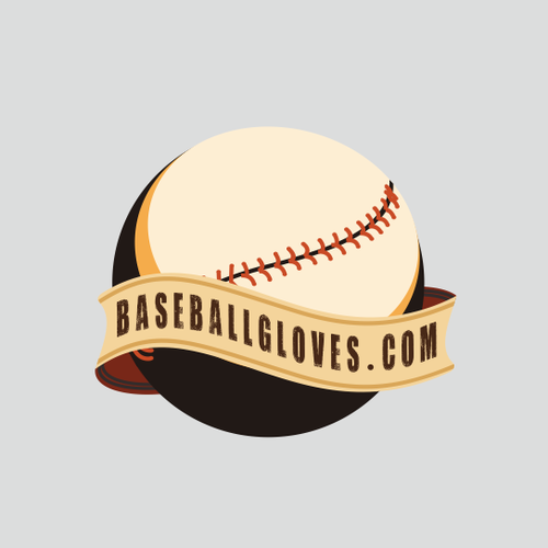Glove logo with the title 'Logo Pair - Make this your next great portfolio piece!  BaseballBats.net & BaseballGloves.com'