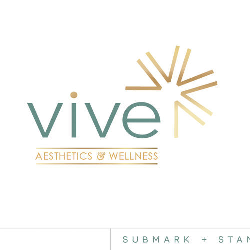 Gold brand with the title 'Vive '