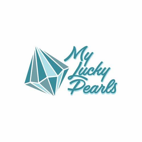 Pearl logo with the title 'My Lucky Pearls Logo Concept'