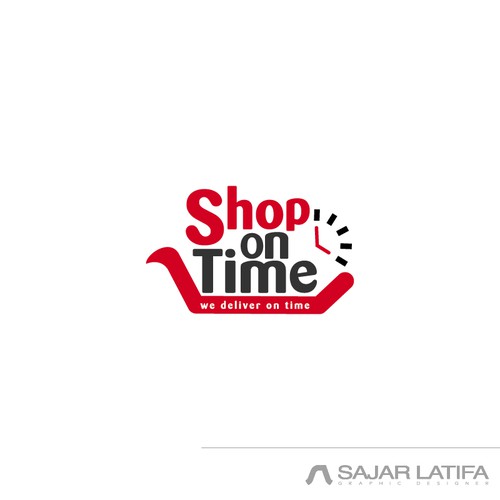 Shop logo with the title 'shop on time'