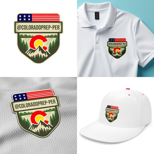 American flag logo with the title '@coloradoprep-per YouTube Prepping channel Logo'