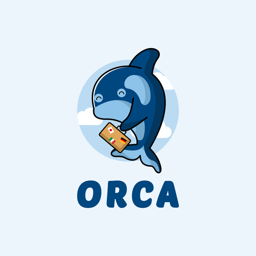 Travel logo with the title 'orca'
