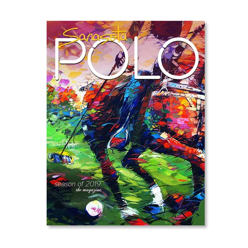 Polo design with the title 'My winning entry for Polo Magazine Cover Design'