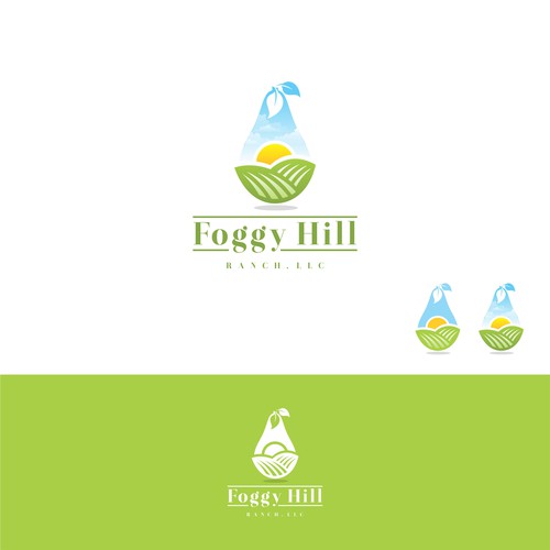Avocado logo with the title 'Logo Design for Foggy Hill Ranch'