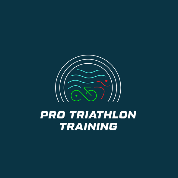 Triathlon design with the title 'Unused modern Logo approach for Triathlon'