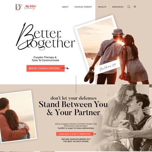 Marriage design with the title 'Website design for mariage consultant'
