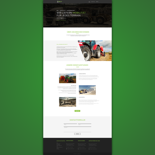 Industrial website with the title 'WEB DESIGN'