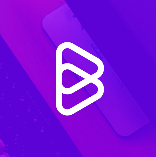 Triangle logo with the title 'Modern Logo for a Website Builder'